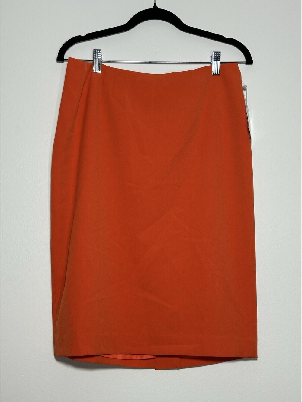 NWT Kasper Womens Orange Crepe Stretch Knee-Length Classic Pencil Skirt Size 6